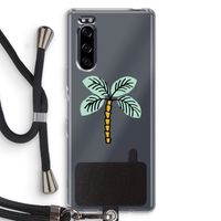 Palmboom: Sony Xperia 5 Transparant Hoesje met koord
