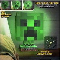 Minecraft: Creeper Icon Lamp met USB-oplader Verlichting Minecraft: Creeper Icon Lamp met USB-oplader Verlichting