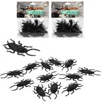 Atosa Horror decoratie kakkerlakken - 24x stuks - van plastic - lengte 6 cm - Halloween dieren