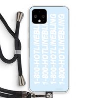 Hotline bling blue: Pixel 4 Transparant Hoesje met koord