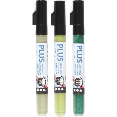Creativ Company Plus color verfstiften - groen,eucalyptus,bladgroen