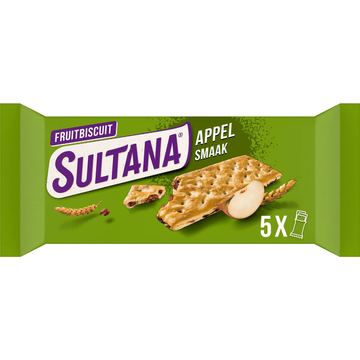 Sultana FruitBiscuits Appel 5 Stuks 218 g bij Jumbo