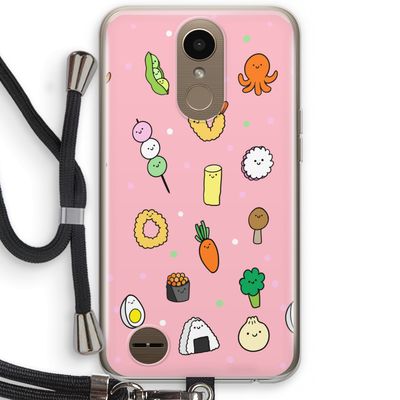 Happy bento friends: LG K10 (2017) Transparant Hoesje met koord
