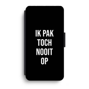 Ik pak nooit op - Zwart: iPhone XR Flip Hoesje