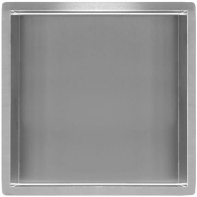 Wiesbaden Demis Inbouwnis RVS - 30x30x10cm Waterdichte Wandopslag