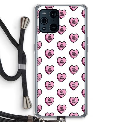 GIRL POWER: Oppo Find X3 Pro Transparant Hoesje met koord