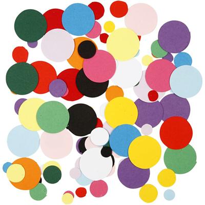 Hobby rondjes - 360 gram - gekleurd - karton - knutsel cirkels