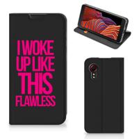 Samsung Galaxy Xcover 5 Hoesje met tekst Woke Up - Origineel Cadeau Zelf Maken