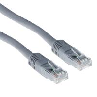 ACT Grijze 0,5 meter U/UTP CAT6 patchkabel met RJ45 connectoren