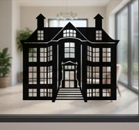 Raamsticker heritage house outline