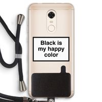Black is my happy color: Xiaomi Redmi 5 Transparant Hoesje met koord