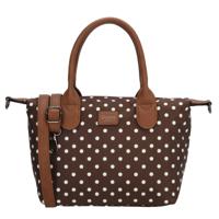 Charm London Handtas / Schoudertas Buckingham Stippen Wit-Donkerbruin