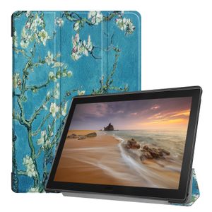 3-Vouw sleepcover hoes - Lenovo Tab E10 - Van Gogh Amandelboom