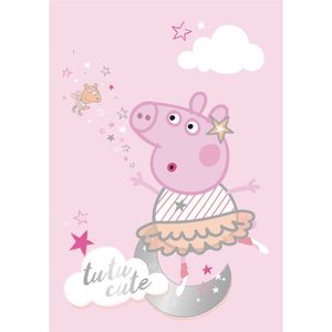 Nickelodeon fleecedeken Peppa Pig junior 140 x 100 cm lichtroze