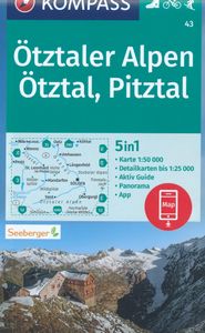 Wandelkaart 43 Ötztaler Alpen - Ötztal - Pitztal | Kompass