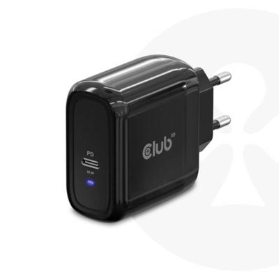 club3D CAC-1905 Laptop netvoeding 65 W 1x USB-C Zwart Binnen GaN