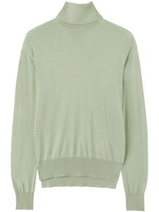 Jil Sander pull en maille fine à col roulé - Vert