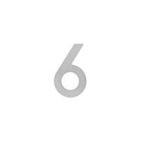 Intersteel Huisnummer 6Numbra 150x2mm RVS - 0035.402076 - thumbnail