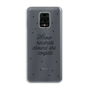 Confetti: Xiaomi Redmi Note 9 Pro Transparant Hoesje