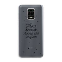 Confetti: Xiaomi Redmi Note 9 Pro Transparant Hoesje