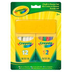Crayola schoolkrijt met wisser