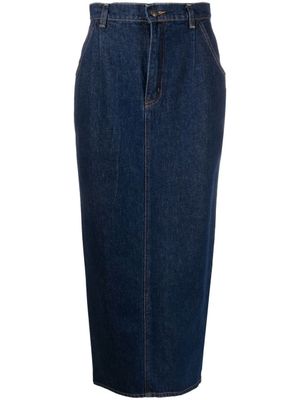 Magda Butrym jupe mi-longue Tima en jean - Bleu