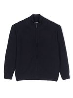 Il Gufo zip-up cashmere cardigan - Bleu - thumbnail