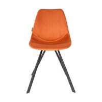Dutchbone Franky stoel velvet orange - thumbnail
