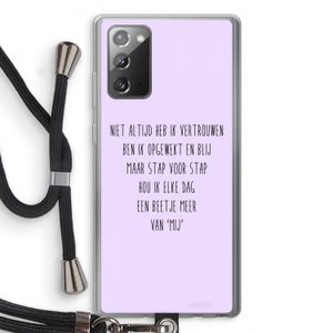 Zelfvertrouwen: Samsung Galaxy Note 20 / Note 20 5G Transparant Hoesje met koord