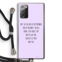 Zelfvertrouwen: Samsung Galaxy Note 20 / Note 20 5G Transparant Hoesje met koord