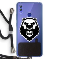 Angry Bear (white): Honor Note 10 Transparant Hoesje met koord