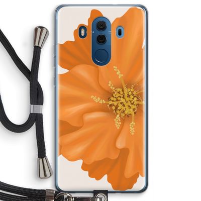 Orange Ellila flower: Huawei Mate 10 Pro Transparant Hoesje met koord