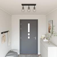 Plafondspot Zwart 54 x 13 x 26 cm Glas en metaal