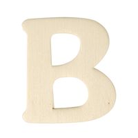 Houten letter B 4 cm - thumbnail