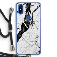 Witte marmer 2: Xiaomi Mi Mix 3 Transparant Hoesje met koord
