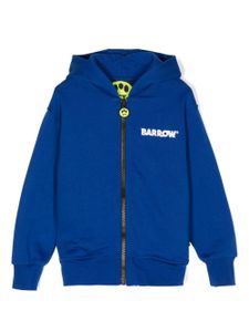 Barrow kids hoodie zippé à logo imprimé - Bleu