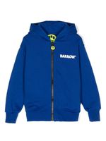 Barrow kids hoodie zippé à logo imprimé - Bleu - thumbnail