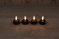 Extension Set 3D Wick 4 Induct Rechargeable Black Tealight - Annas collection