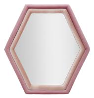 WANDSPIEGEL TONY MIX ROZE FLUWEEL CM 75X4X80