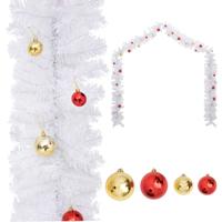 VidaXL Kerstslinger versierd met kerstballen 5 m wit VidaXL Kerstslinger versierd met kerstballen 5 m wit