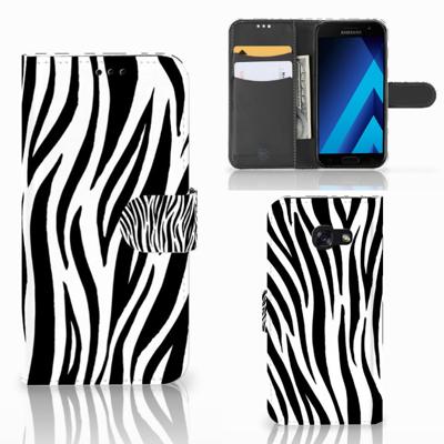 Samsung Galaxy A5 2017 | Telefoonhoesje | Met pasjeshouder | Zebra