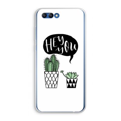 Hey you cactus: Honor 10 Transparant Hoesje