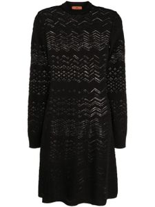 Missoni robe en laine mélangée à motif zig-zag - Noir