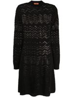 Missoni robe en laine mélangée à motif zig-zag - Noir - thumbnail