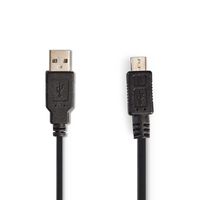 Nedis USB-Kabel | USB-A Male naar USB Micro-B Male | 480 Mbps | 2 m | 1 stuks - CCGP60540BK20 CCGP60540BK20