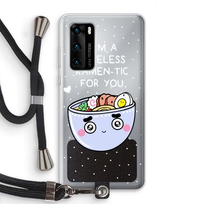 I'm A Hopeless Ramen-Tic For You: Huawei P40 Transparant Hoesje met koord