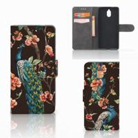 Nokia 3.1 (2018) | Telefoonhoesje | Met pasjeshouder | Pauw met Bloemen