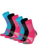 Xtreme Compressiesokken Quarter 6-pack Multi Pink-39/42