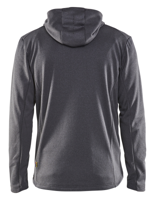 Blåkläder Hoodie met hele rits 35402533 | Zwart Mêlee | Maat XL - 7330509780251