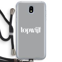 Topwijf Grijs Wit: Samsung Galaxy J5 (2017) Transparant Hoesje met koord